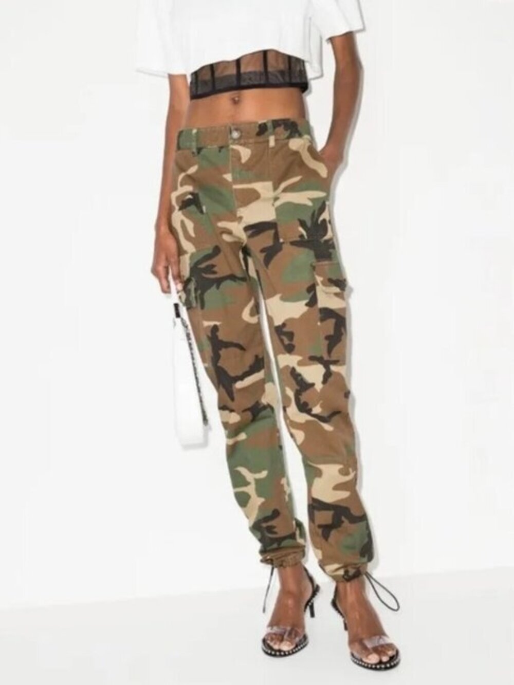 Dolce & Gabbana Cotton Cargo Pant with Camouflage Print